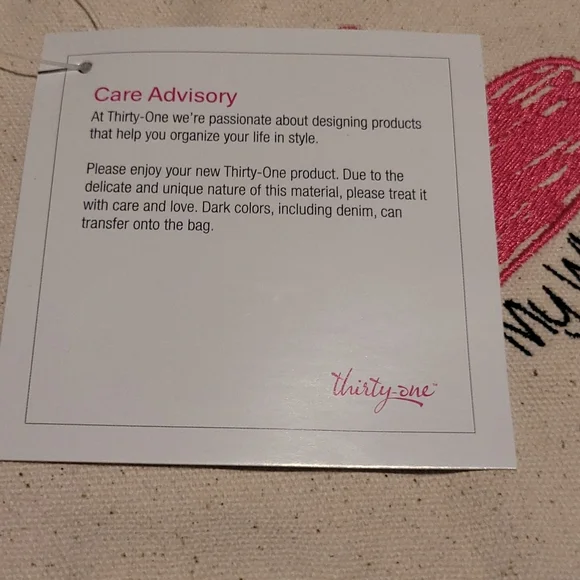 Super Cute My Why Make Up Bag by Thirty-One - Picture 2 of 5